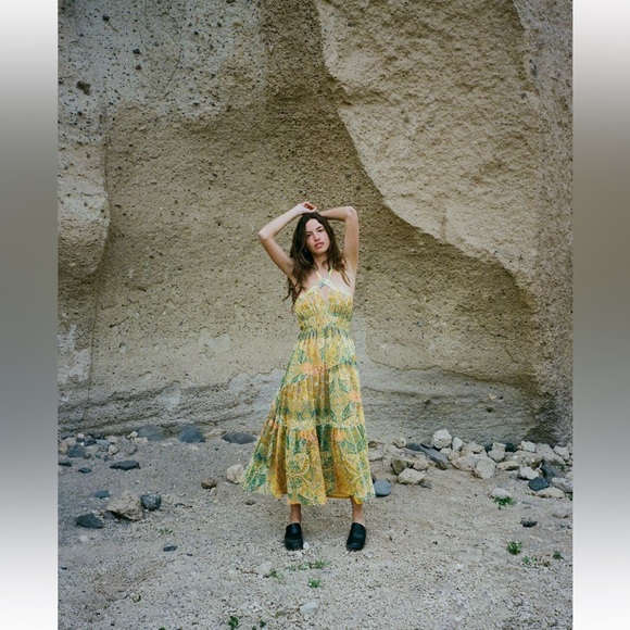 ZARA - Long print dress - Picture 3 of 9